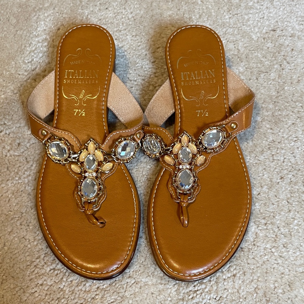 Italian Shoemakers Beaded Sandals